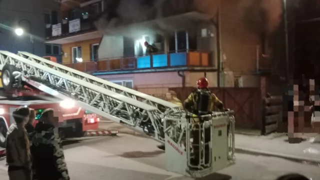 Tczew - Pożar na Wąskiej w Tczewie