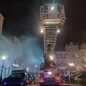 Tczew - Pożar na placu Hallera! Trzy osoby trafiły do szpitala [FOTO, WIDEO]