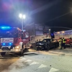 Tczew - Oflagowana komenda i wozy. Trwa protest strażaków