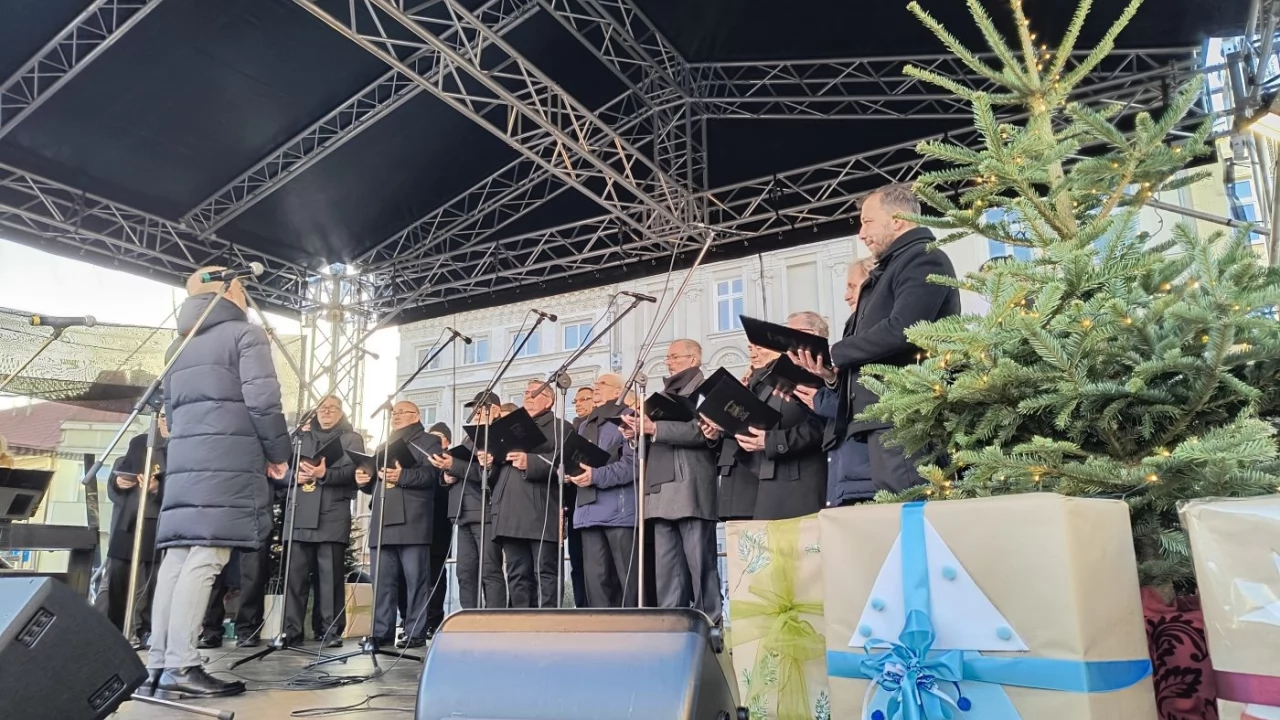 Tczew - Spotkanie opłatkowe na placu Hallera