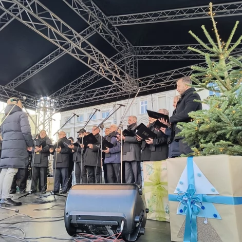 Tczew - Spotkanie opłatkowe na placu Hallera
