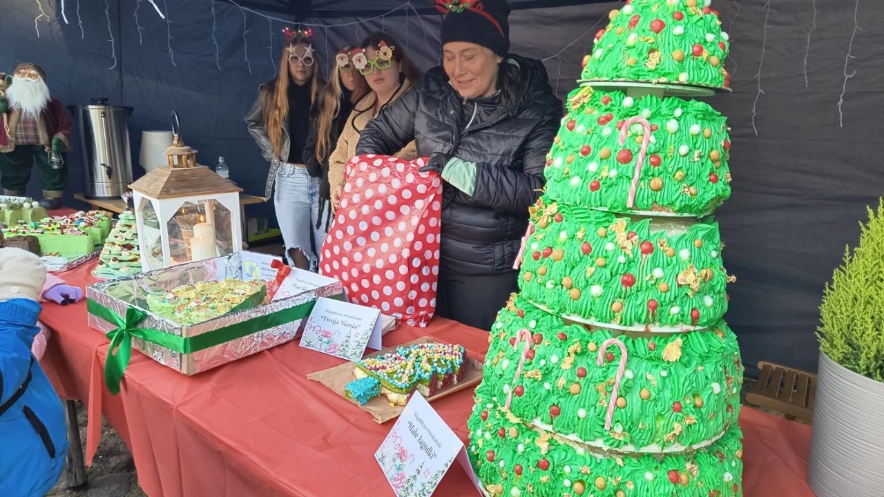 Tczew - Spotkanie opłatkowe na placu Hallera