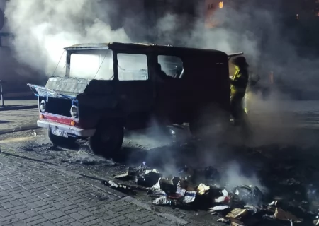 Tczew - Spłonęło auto Włodka Książkowego
