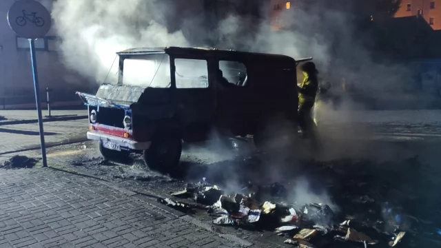 Tczew - Spłonęło auto Włodka Książkowego