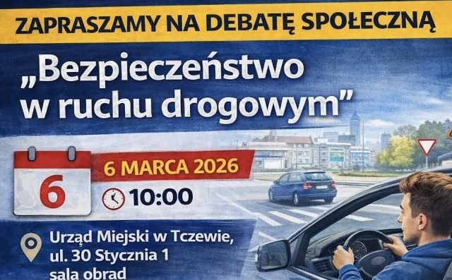 Tczew - Policja zaprasza na debatę społeczną "Bezpieczeństwo w ruchu drogowym"