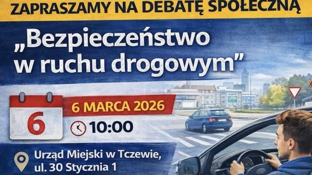 Tczew - Policja zaprasza na debatę społeczną "Bezpieczeństwo w ruchu drogowym"