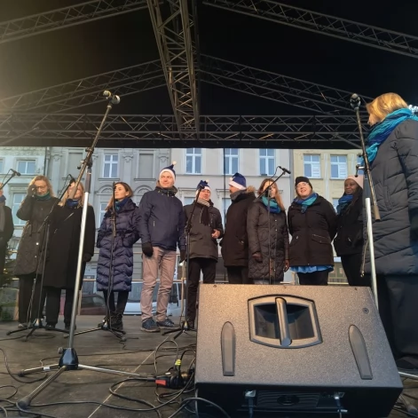 Tczew - Spotkanie opłatkowe na placu Hallera