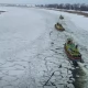 Tczew - Lodołamacze w akcji - płyną w górę Wisły