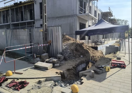 Tczew - Wypadek na budowie. W części miasta nie ma prądu