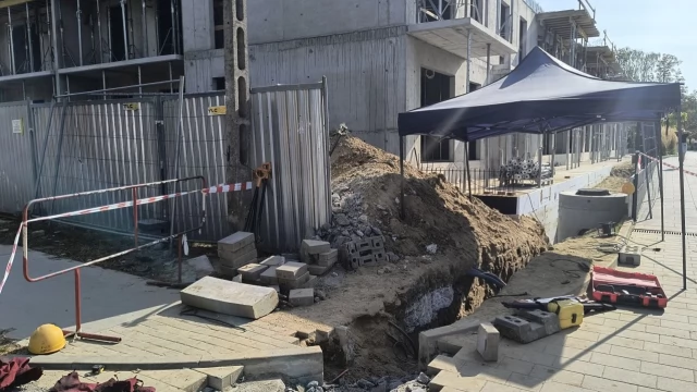 Tczew - Wypadek na budowie. W części miasta nie ma prądu