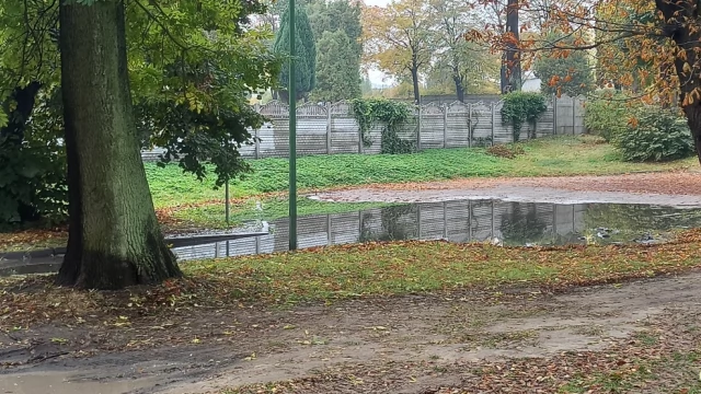 Tczew - Staw przy cmentarzu po każdej większej ulewie