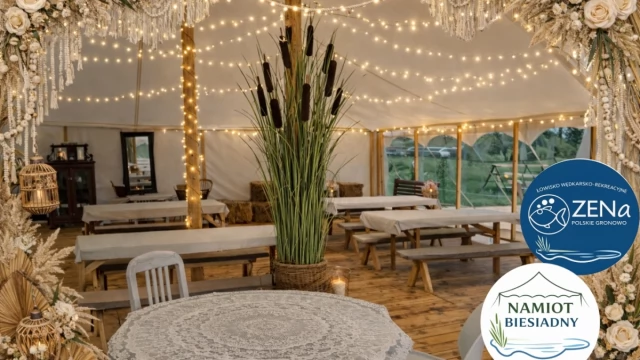 Tczew - Namiot Biesiadny ZENa nad stawem bankietowy