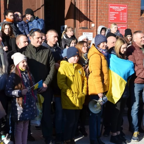 Tczew - Polacy i Ukraińcy ramię w ramię przeciw rosyjskiej agresji