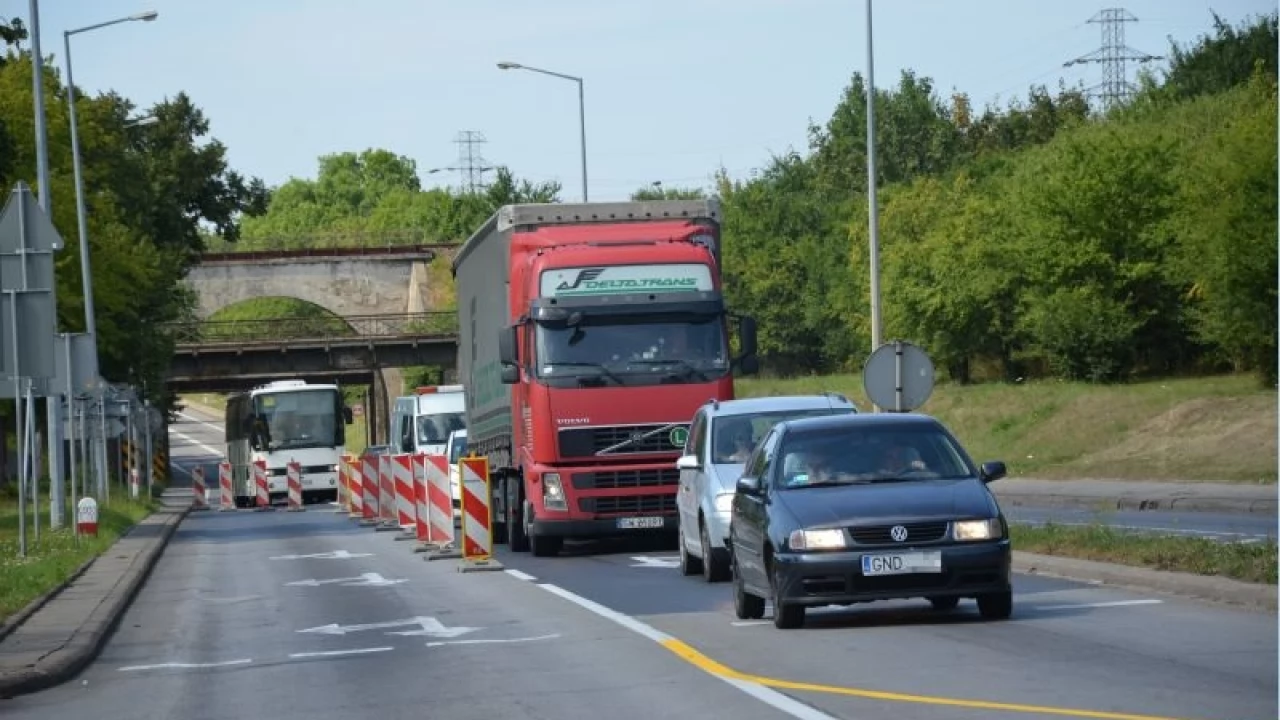Tczew - Zamknięcie jezdni zachodniej dk 91