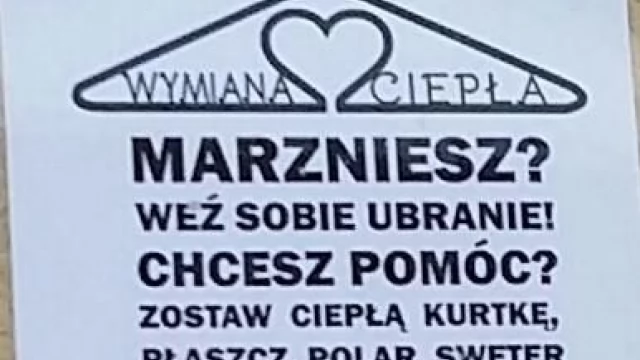 Tczew - W Tczewie ruszyła wymienialnia ciepła. Marzniesz? Weź ubranie