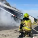 Tczew - Pożar na targowisku w Pelplinie