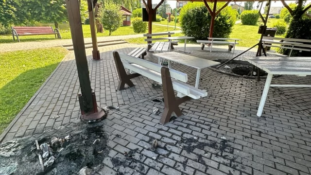 Tczew - Chuligański wybryk na Górkach. Mogli spalić wiatę