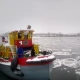 Tczew - Pierwszy patrol lodołamaczy w sezonie zimowym