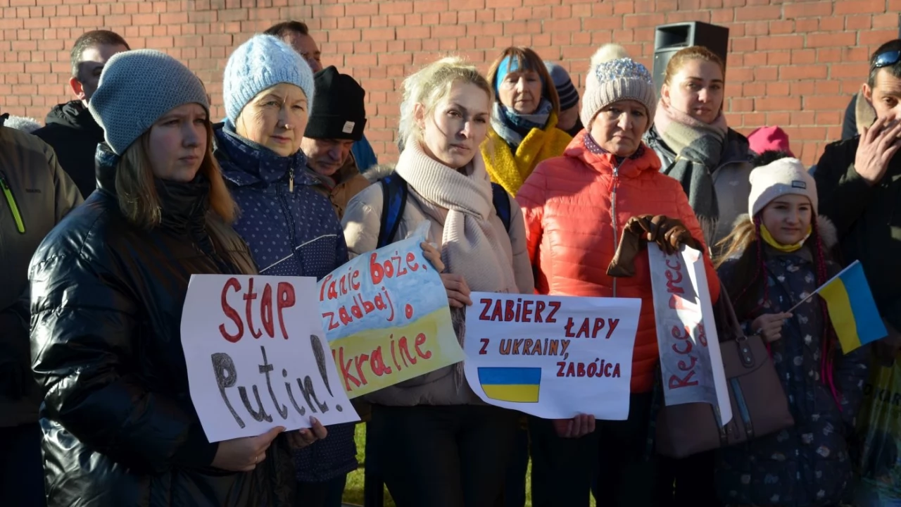 Tczew - Polacy i Ukraińcy ramię w ramię przeciw rosyjskiej agresji