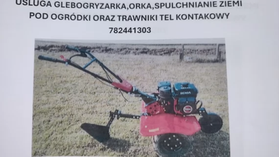Tczew - Usługa glebogryzarka weima 900