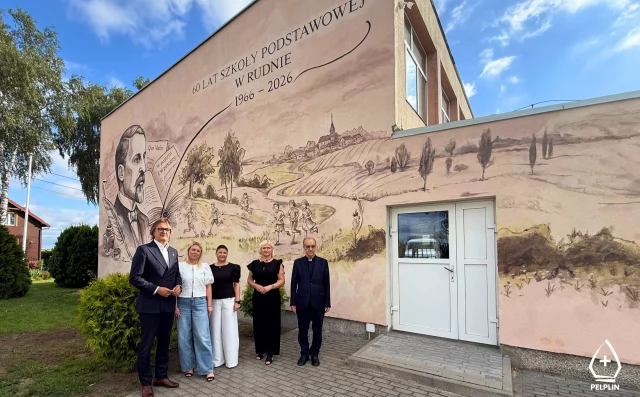 Tczew - Jubileuszowy mural odsłonięty w Rudnie