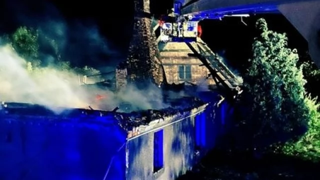 Tczew - Pożar domu jednorodzinnego w Pieniążkowie
