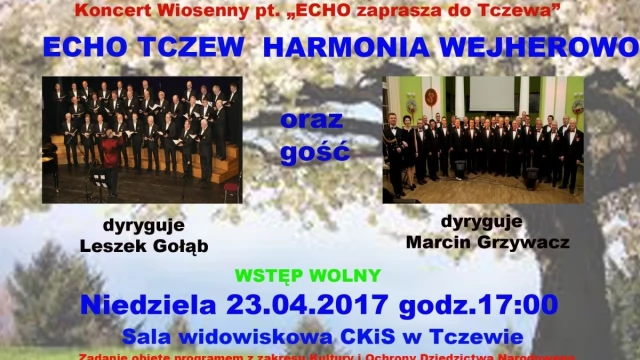 Tczew - Chór Echo zaprasza na koncert wiosenny