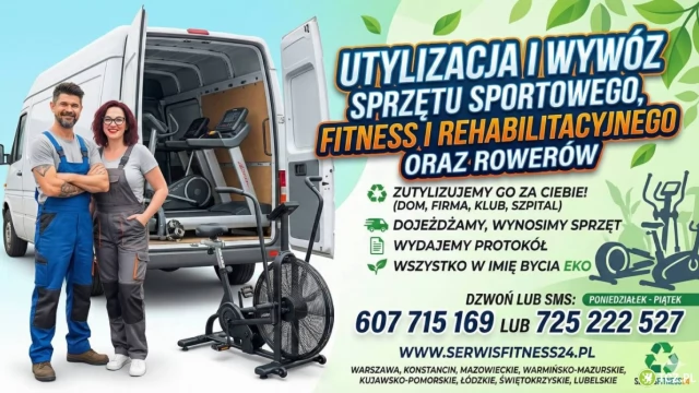 Tczew - Utylizacja i wywóz sprzętu sportowego, fitness, rehabilitacyjnego oraz rowerów każdego typu.