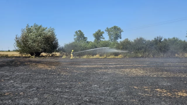 Tczew - Strażacy walczyli z pożarem na polu