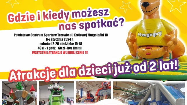 Tczew - Hop! Hop! Hop! Zapraszamy na Niesamowicie Wyskokowy Halowy Festiwal Dmuchańców!