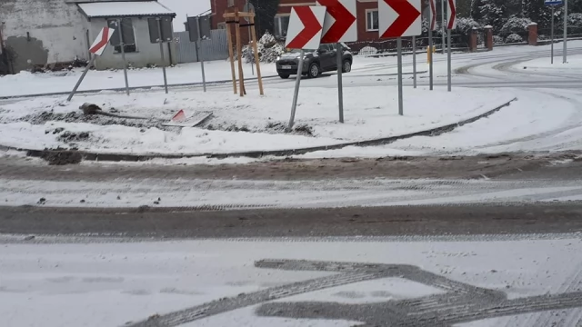 Tczew - Zimowa jazda i... wypadki oraz kolizje