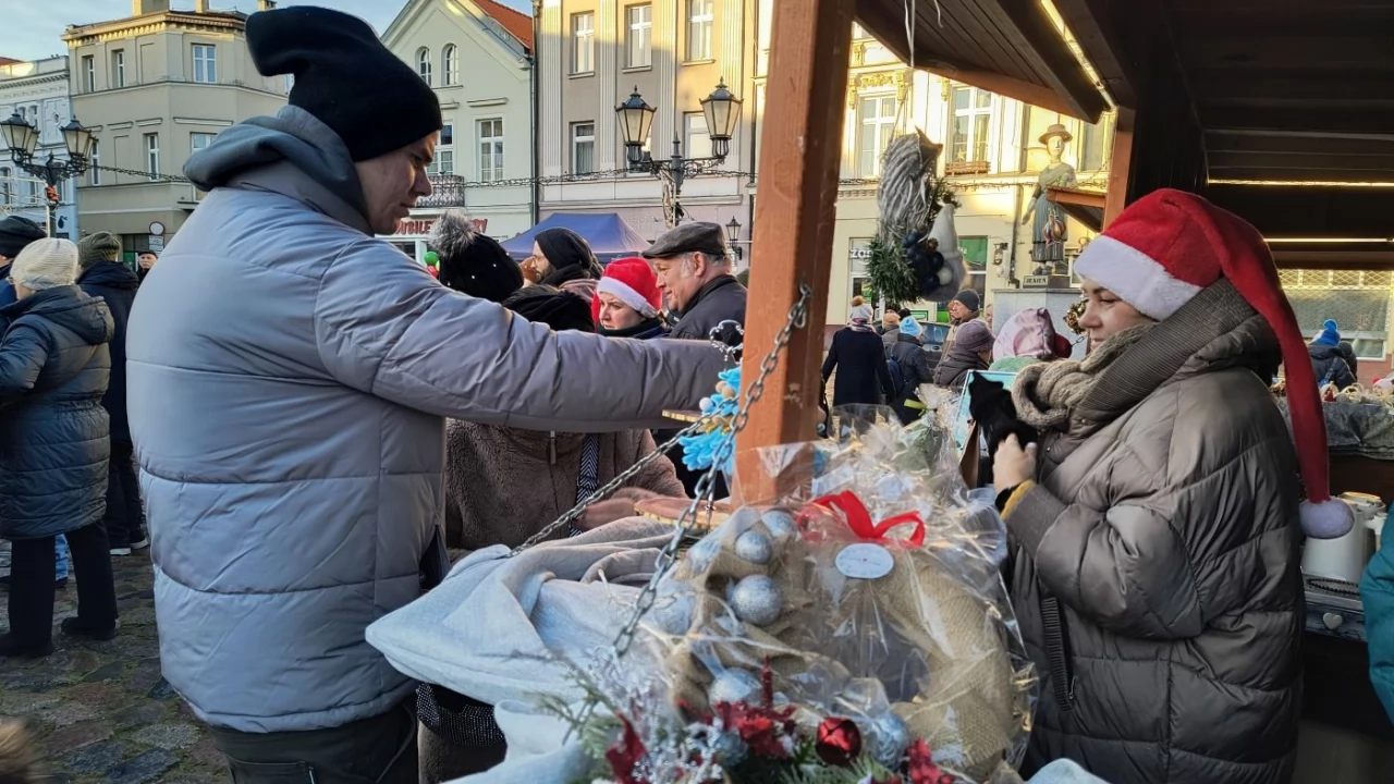 Tczew - Spotkanie opłatkowe na placu Hallera