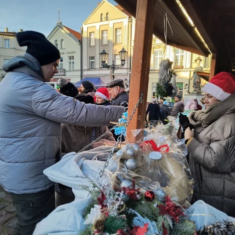 Tczew - Spotkanie opłatkowe na placu Hallera