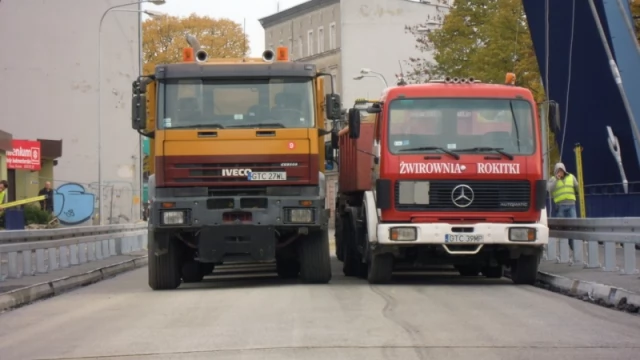 Tczew - Próby obciążeniowe wiaduktu