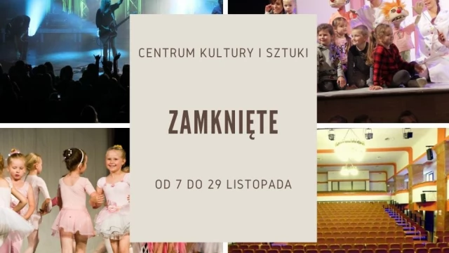 Tczew - Centrum Kultury i Sztuki oraz kino zamknięte dla publiczności od 7 listopada
