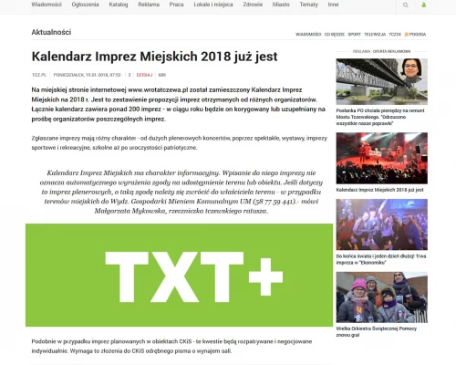 Tczew - reklama TXTw