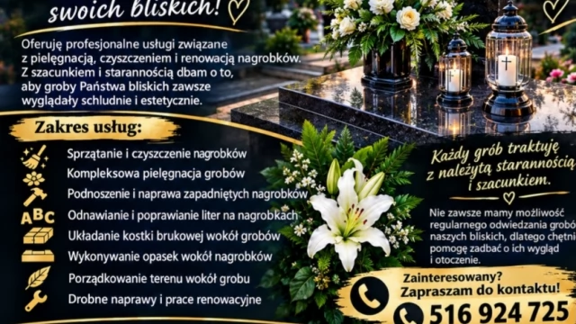 Tczew - Kompleksowe usługi przy nagrobkach