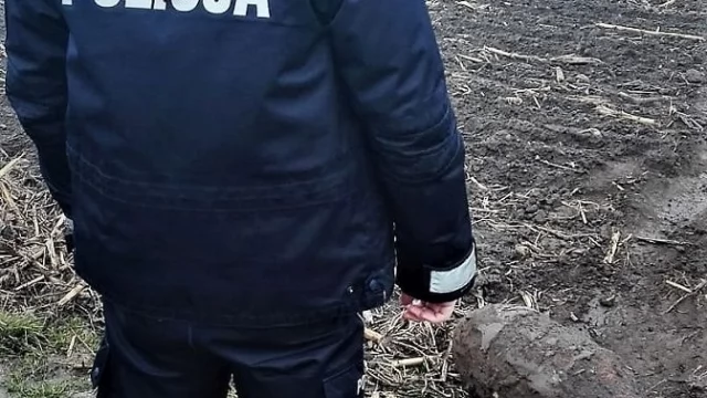 Tczew - Podczas prac polowych wykopali bombę z czasów II wojny światowej