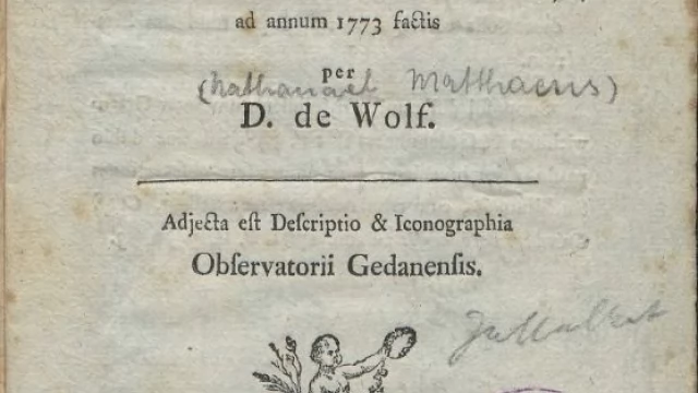 Tczew - Okiem historyka: Nataniel Mateusz Wolf - lekarz i astronom
