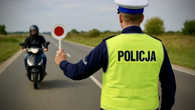 Tczew - 55-latek nie miał uprawień i jechał motorowerem, mając blisko trzy promile