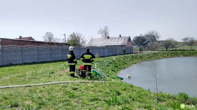 Tczew - Wielki pożar stodoły, płoną sąsiednie budynki