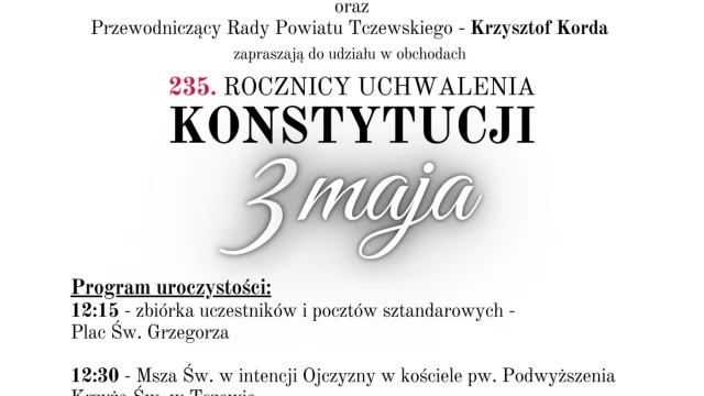 Tczew - Obchody 235. rocznicy uchwalenia Konstytucji 3 Maja