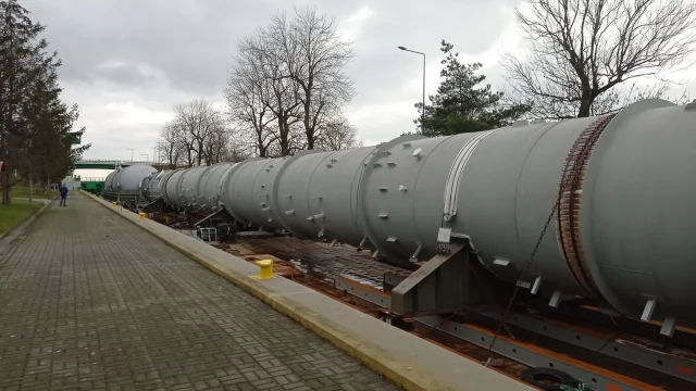 Tczew - Wielkogabarytowy zestaw na Wiśle