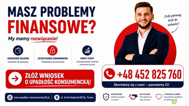 Tczew - Masz długi? Stałeś się niewypłacalny? Złóż z nami wniosek o Upadłość Konsumencką