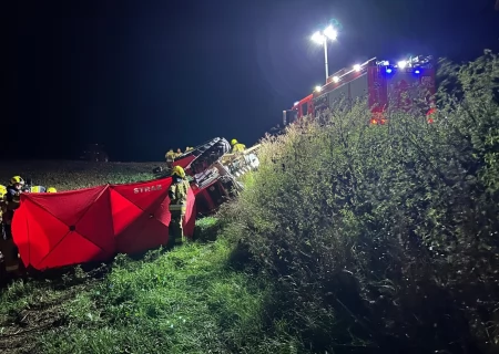 Tczew - Tragedia pod Gniewem. Mężczyzna przygnieciony przez ciągnik