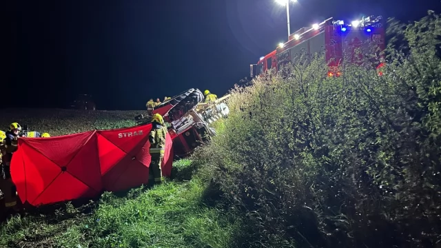 Tczew - Tragedia pod Gniewem. Mężczyzna przygnieciony przez ciągnik