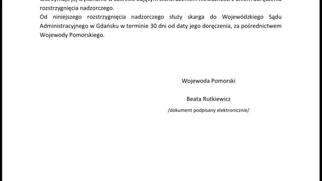 Tczew - Wojewoda unieważniła uchwałę ws. konsultacji o poszerzenie granic. W czwartek nadzwyczajna sesja