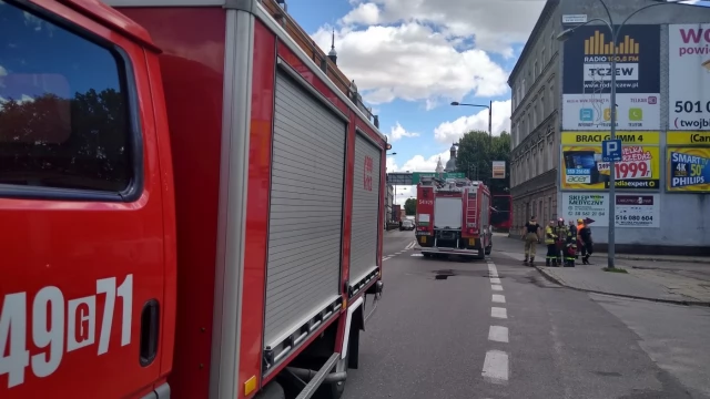 Tczew - Pożar na Wojska Polskiego. Na miejscu 7 zastępów straży
