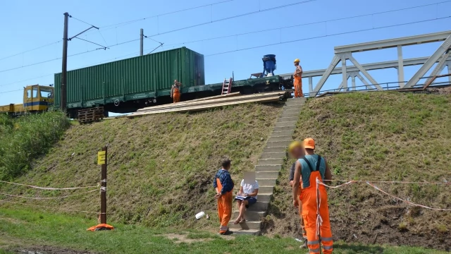 Tczew - Wypadek przy remoncie mostu! Zawaliło się rusztowanie - są ranni