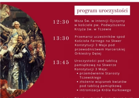Tczew - Uroczystości patriotyczne i piknik na obchody 234. rocznicy uchwalenia Konstytucji 3 Maja